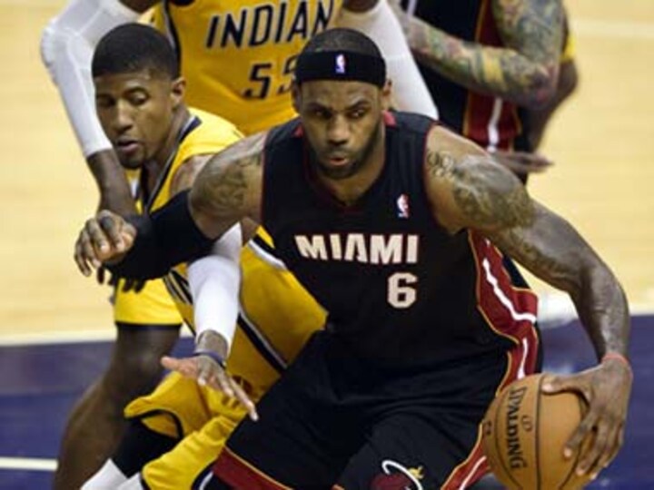NBA: James, Wade help Miami even series with Indiana in Game 2