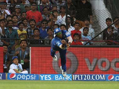 Simmons, Hussey keep MI afloat with 25-run win over RR Simmons, Hussey keep MI afloat with 25-run win over RR