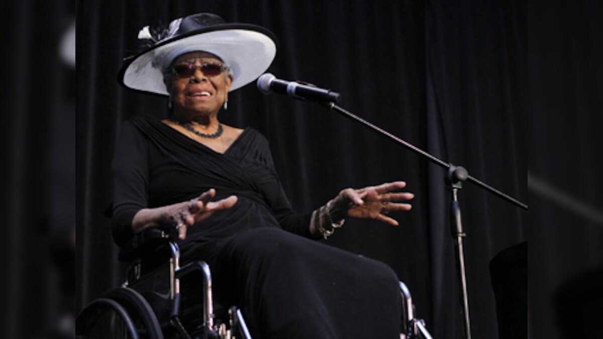 Poet and activist Maya Angelou creates history, becomes first