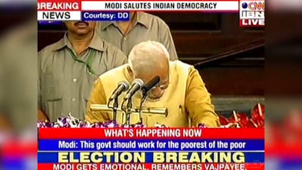 New hope has risen, says Narendra Modi in emotional first speech 