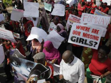 Women attend a mass-demonstration calling on the government to increase efforts to rescue the hundreds of missing kidnapped school girls of a government secondary school Chibok, in Lagos. AP 
