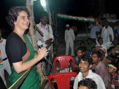 Priyanka Gandhi on the campaign trail. PTI 