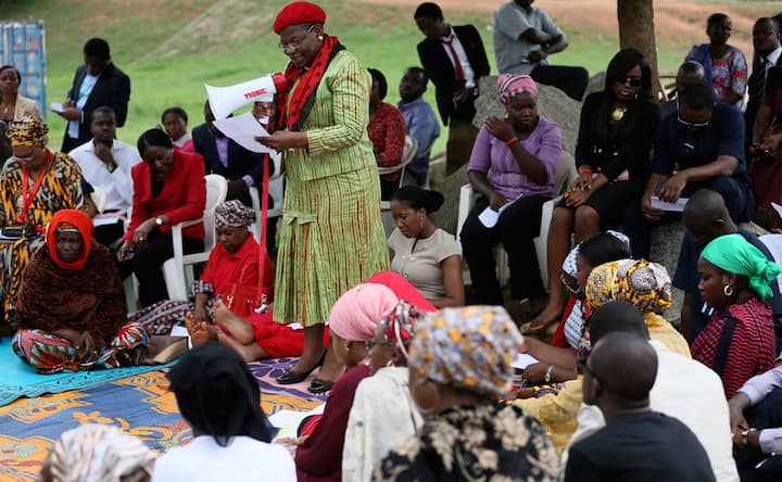Month after abduction, protests continue for Nigeria's girls Month after abduction, protests continue for Nigeria's girls