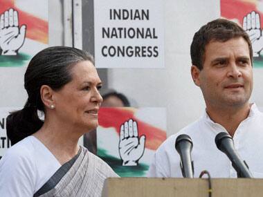 Congress President Sonia Gandhi and VP Rahul Gandhi. PTI