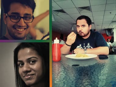 Suyash, top left; Shalini, bottom left; Varun, right