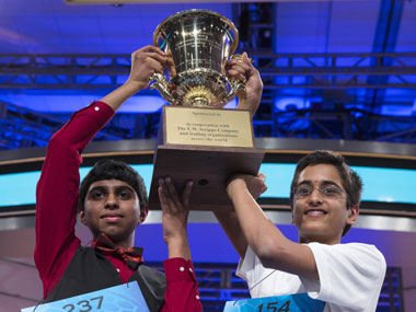 Obama bonds with Indian-American Spelling Bee co-champs Obama bonds with Indian-American Spelling Bee co-champs