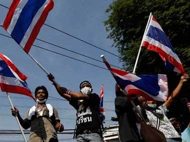 Protestors in Thailand. AP