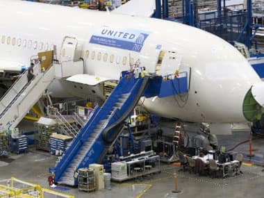 A Boeing 787 craft.