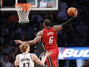 LeBron James came up big for Miami again. AP
