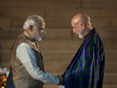 PM Modi, Sushma meet Karzai, discuss bilateral ties PM Modi, Sushma meet Karzai, discuss bilateral ties
