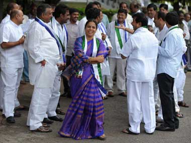 Shobha Nagi Reddy (centre) died on 24 April. AFP