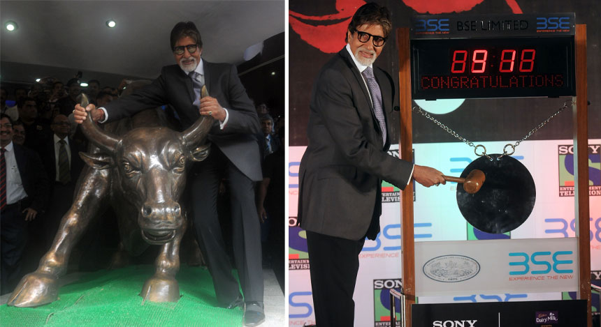 Photos: Check out Amitabh Bachchan ringing the BSE's opening bell Photos: Check out Amitabh Bachchan ringing the BSE's opening bell