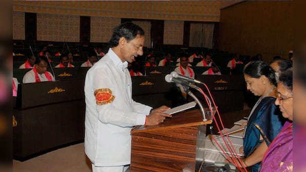 Telangana's first assembly session: KCR takes oath, MPs arrive in bullock carts