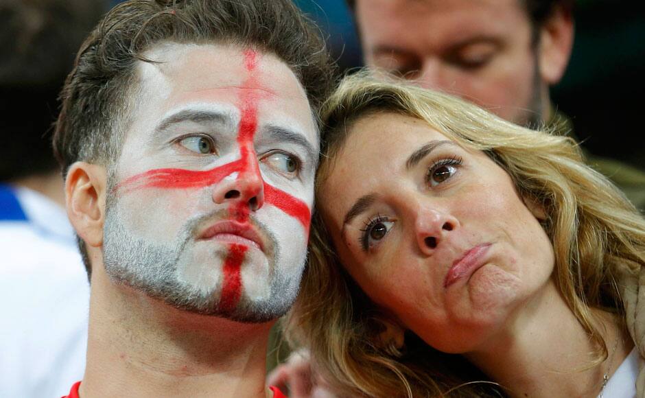 England fans were left high and dry after another defeat in the World Cup and their chances of qualifying seem pretty slim. Reuters