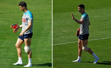 Photos: Portugal holds its breath as Ronaldo limps out of training