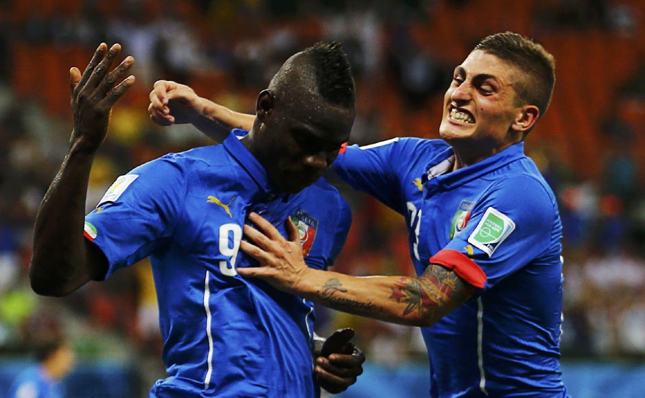 Super Mario became the first Italian since Fabio Quagliarella in 2010 to score on his World Cup debut. Reuters