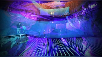 Underground delight: Check out this cave in Wales that is now the world's biggest trampoline