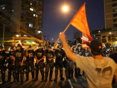 FIFA World Cup: Brazil police prevent protest near Maracana stadium 