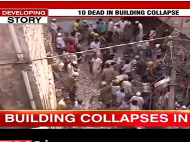 Delhi: Building comes crashing down, 10 people killed Delhi: Building comes crashing down, 10 people killed