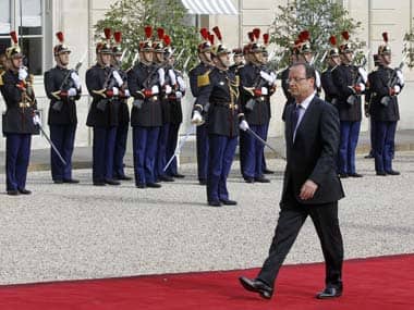 French President Francois Hollande’s office released a statement against ISIL attack. AP