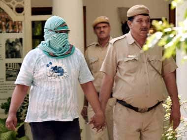 The driver of the Indica car that hit Union Rural Development Minister Gopinath Munde's car causing his death, in police custody in New Delhi on Tuesday. PTI 