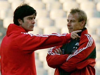 File picture of Jurgen Klinsmann and Joachim Loew. Reuters