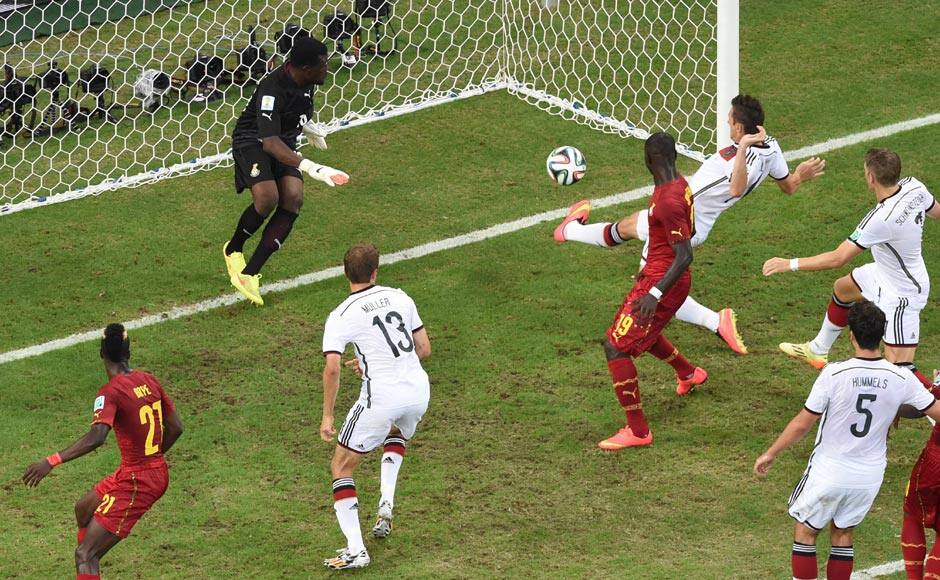 Germany then brought on Miroslav Klose and the move proved to be a masterclass as the veteran scored with his first touch to make it 2-2 in the 71st minute. Reuters 