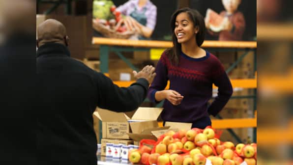 Malia Obama's first stint in showbiz sees her doing coffee runs all day
