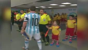 Watch: Argentina's Lionel Messi ignores super cute kid's handshake