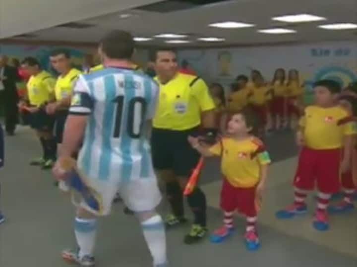 Watch: Argentina's Lionel Messi ignores super cute kid's handshake