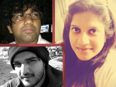 Pranav, top left; Lucille, right; Nikhil, bottom left