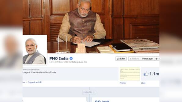 Modi a hit on Facebook too: PMO page gets over million 'likes' in 4 days