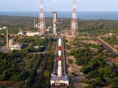 The ISRO PSLV ahead of its launch. Image from PTI