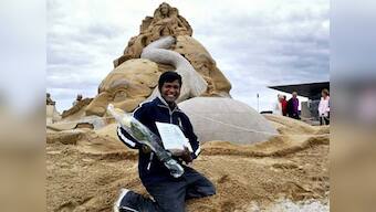 Indian Sudarshan Pattnaik wins first ever sand sculpting world Cup