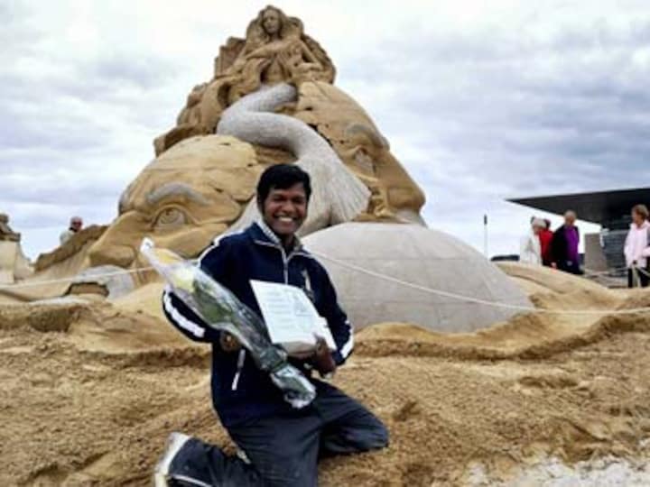 Indian Sudarshan Pattnaik wins first ever sand sculpting world Cup