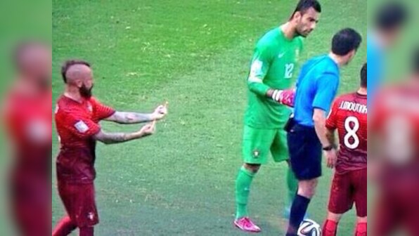 Portugal's Meireles escapes punishment over raised fingers gesture