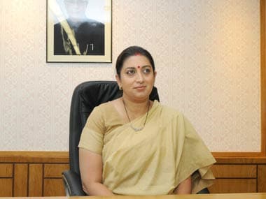 Smriit Irani taking charge of HRD ministry. PIB