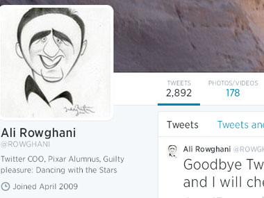 Twitter COO Ali Rowghani steps down, tweets 'goodbye' Twitter COO Ali Rowghani steps down, tweets 'goodbye'