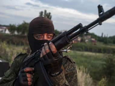 A pro-Russian militant in Ukraine. AP