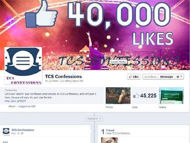 Screengrab of the TCS Confessions page. 