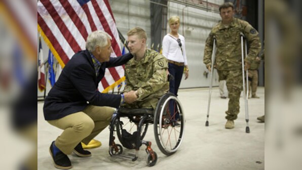 US Defence Secretary Hagel meets team that rescued Bowe Bergdahl
