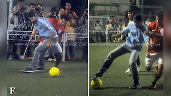 The Kapoor bros Ranbir, Armaan enjoy a friendly football match
