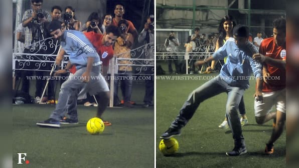 The Kapoor bros Ranbir, Armaan enjoy a friendly football match