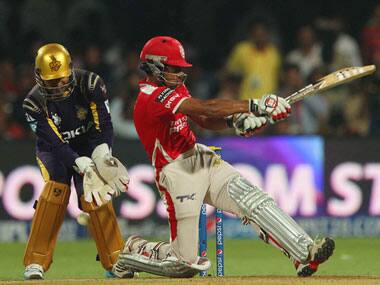 Wriddhiman Saha batting for Kings XI Punjab. Image courtesy: BCCI