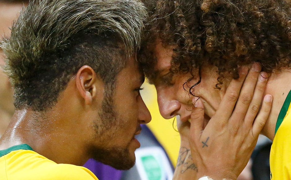 Neymar enjoyed the goal and congratulated Luiz in cute manner. Reuters