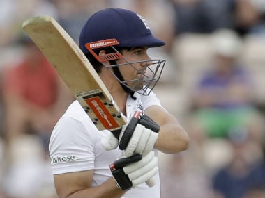 England captain Alastair Cook during the match. AP