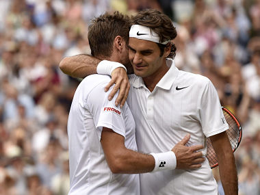 Emotional Federer finds room for sentiment for friend Wawrinka Emotional Federer finds room for sentiment for friend Wawrinka