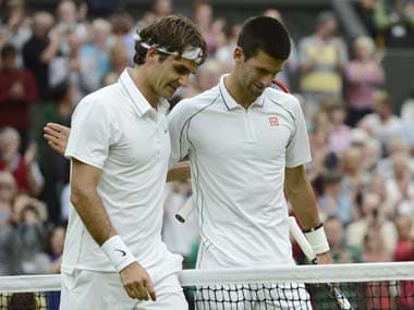 Roger Federer and Novak Djokovic meet in the Wimbledon final for the first time. Reuters