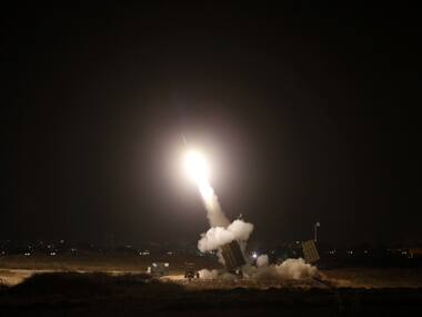 An Iron Dome launcher fires an interceptor rocket in the southern Israeli city of Ashdod. Reuters image