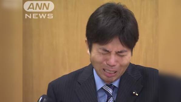 Japan's wailing, fist thumping politician resigns from post